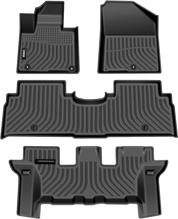 All Weather Floor Mats Liners Set For Kia Sorento 2016-2020 Suv Black Custom