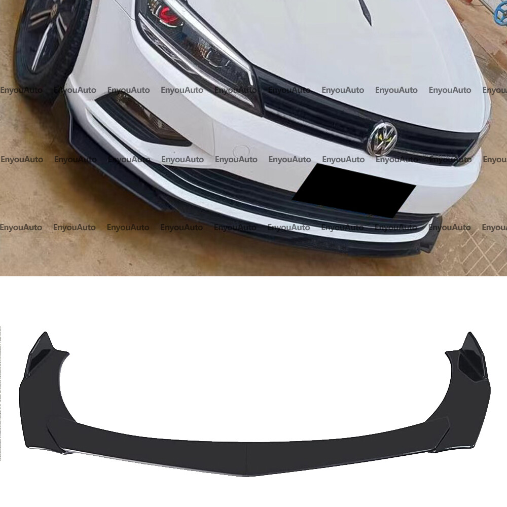 For Volkswagen Golf MK5 MK6 MK7 Front Bumper Lip Spoiler Splitter Glossy Black