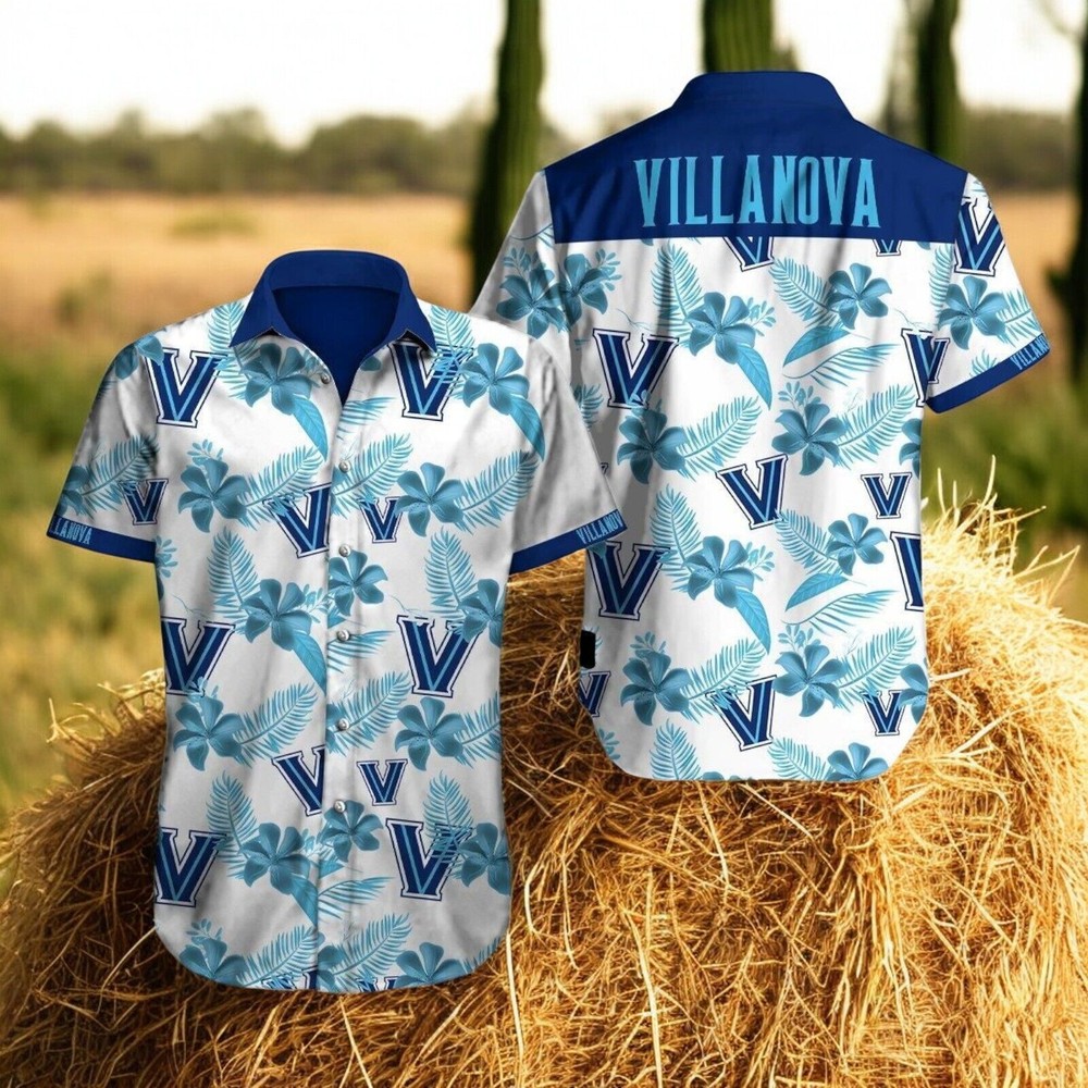 Villanova Wildcats 3D Logo Hawaiian Shirt for Fans