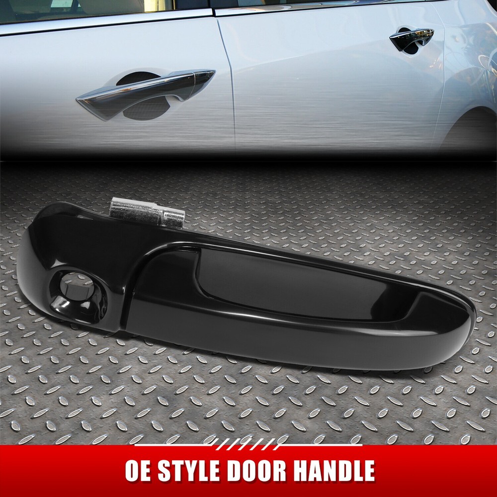 1999-2004 Jeep Cherokee Front Right Black Smooth Door Pull Handle with Keyhole
