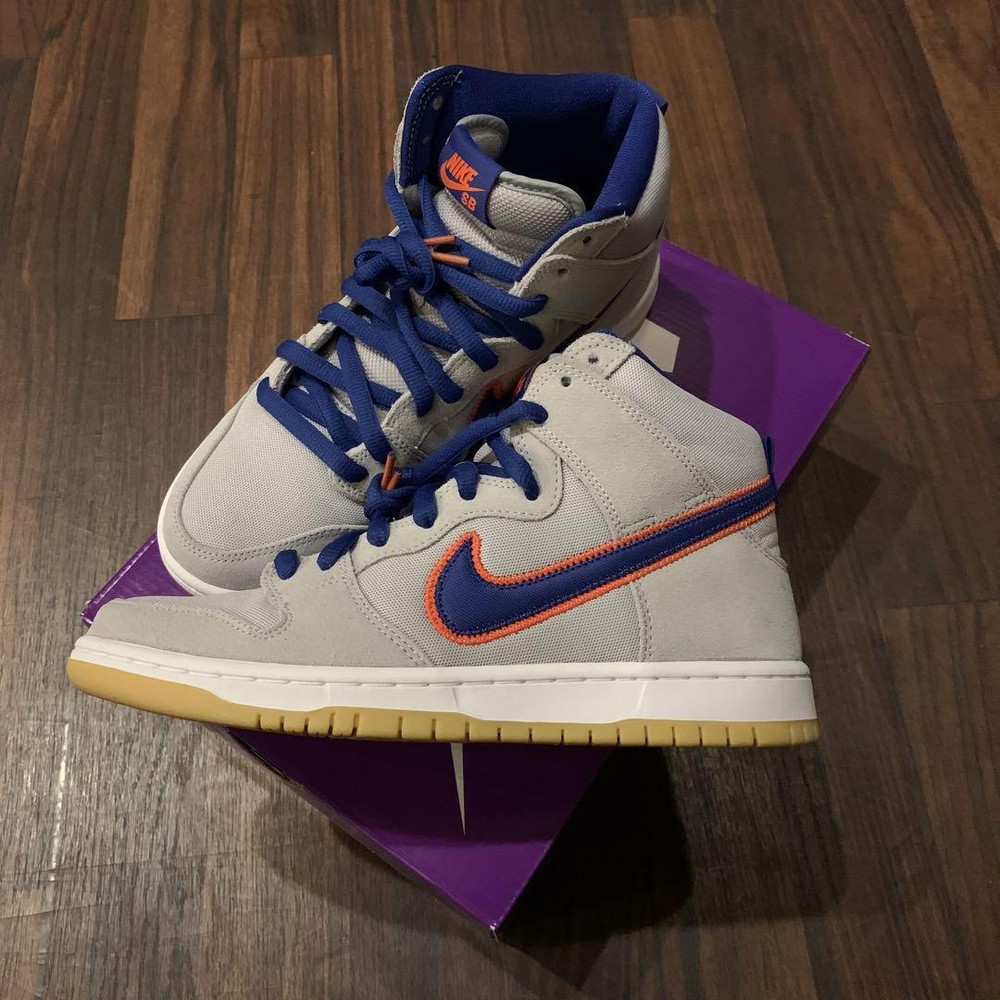 Men 9.0US Nike Sb Dunk High Ny Mets 9 Men Sneaker Original Sports Collection Nik