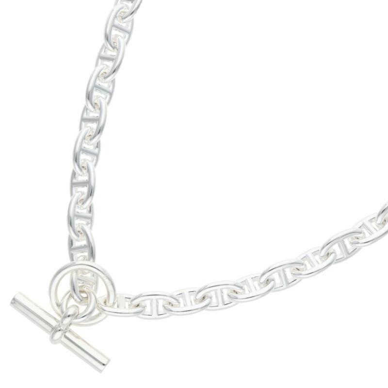 Hermes Necklace PM Chaine d'Ancre Silver choker 61081