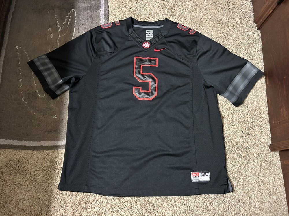 RARE Nike Ohio State Blackout Alternate Football Jersey #5 STITCHED Size 3XL