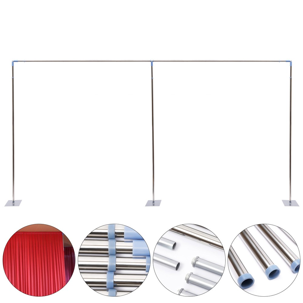 Steel Arch Wedding Backdrop Stand Kit with Curtain Frame for Party Decor