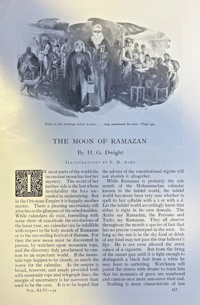 1909 Turkey Ottoman Empire Celebrating the Moon of Ramazan illustrated