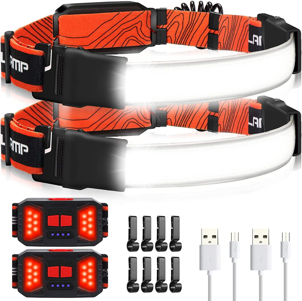 1000LM USB Rechargeable LED Headlamp Flashlight with 230° Wide Beam