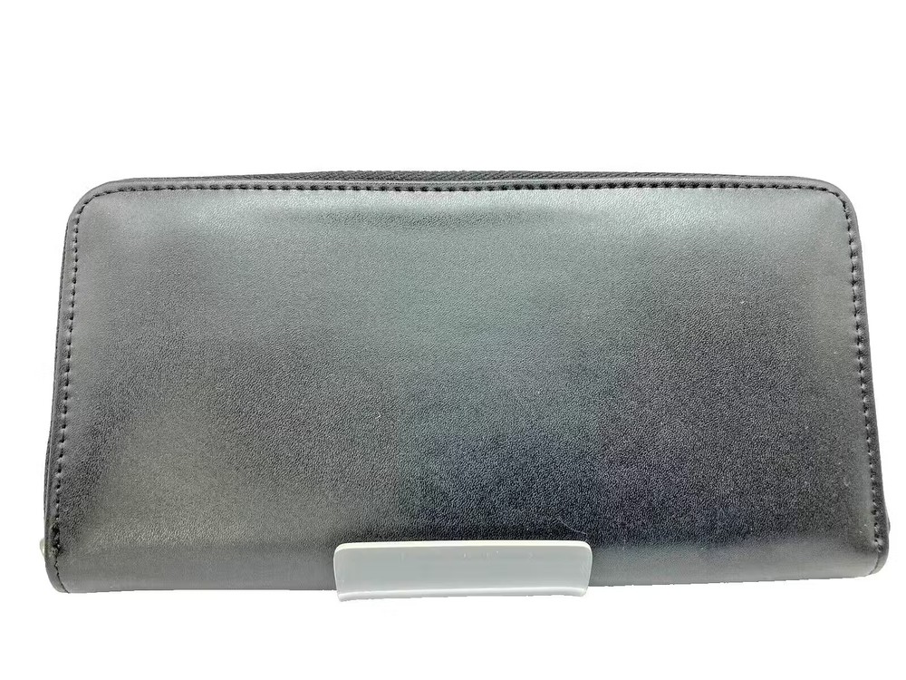 URBAN RESERCH Round Zipper Long Wallet Leather Black USED T1095-6