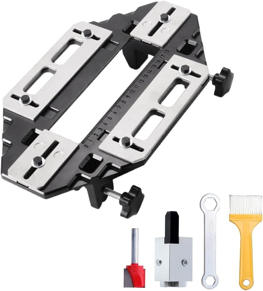 DUEBEL Aluminum Alloy Door Hinge Jig Woodworking Hole Opener Slotting...