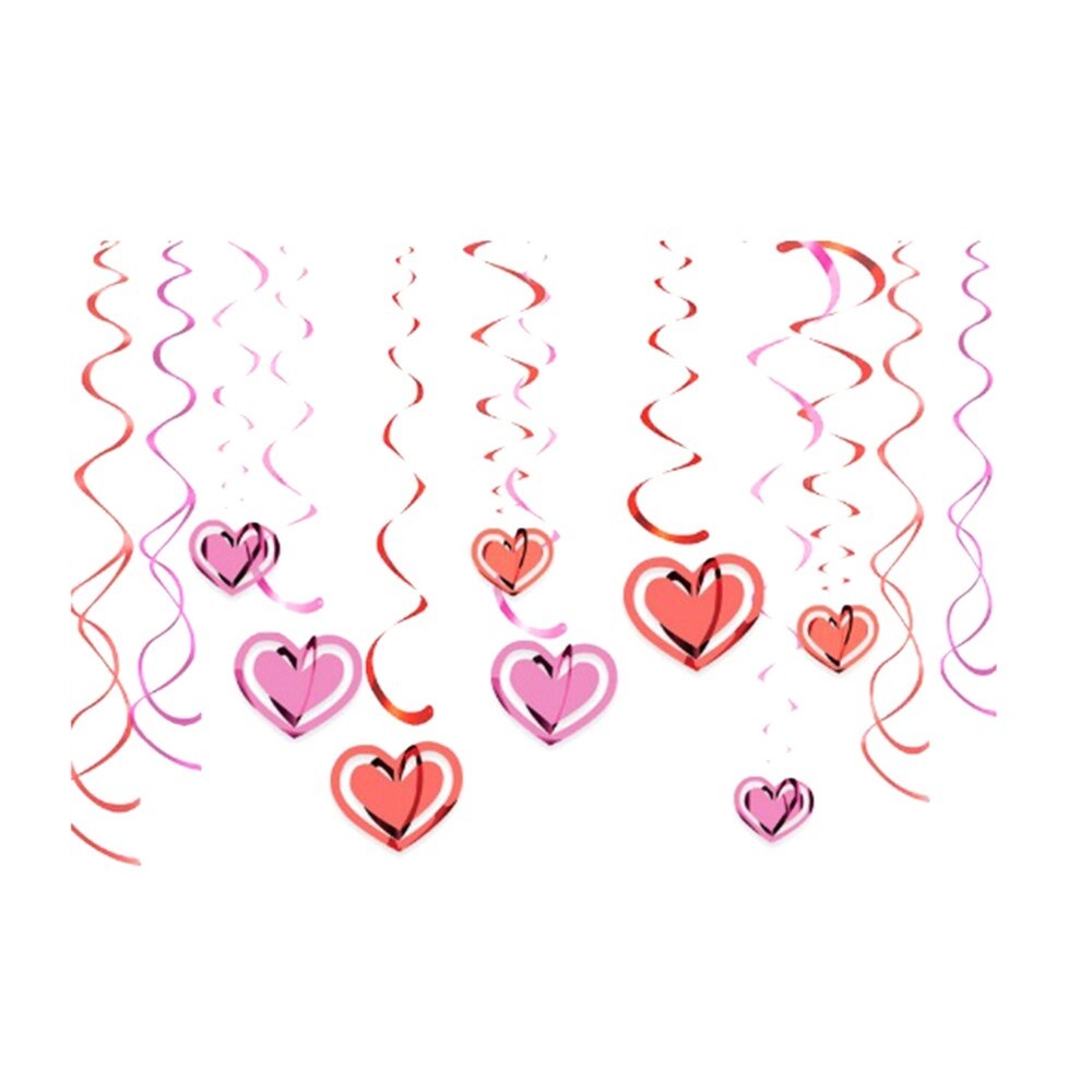 20Pcs Valentines Day Decorations for  Valentine'S Day Heart Swirl4662