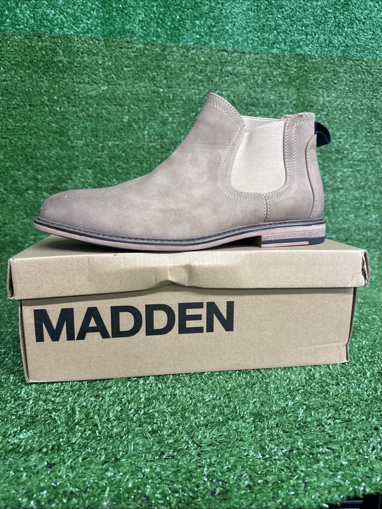 Steve Madden Mens M-grizon Taupe Suede Chelsea Boots Size 8.5