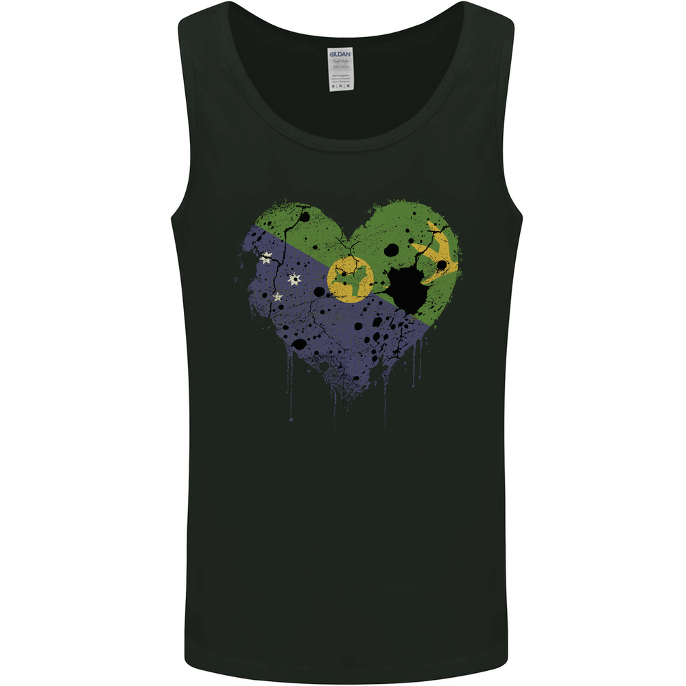 Love Flag Christmas Islands Football Mens Vest Tank Top