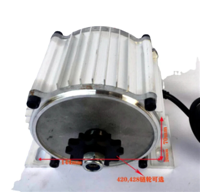 48V 60V 800W 1000W Brushless Electric Vehicle Motor for E-Bikes & Scooters