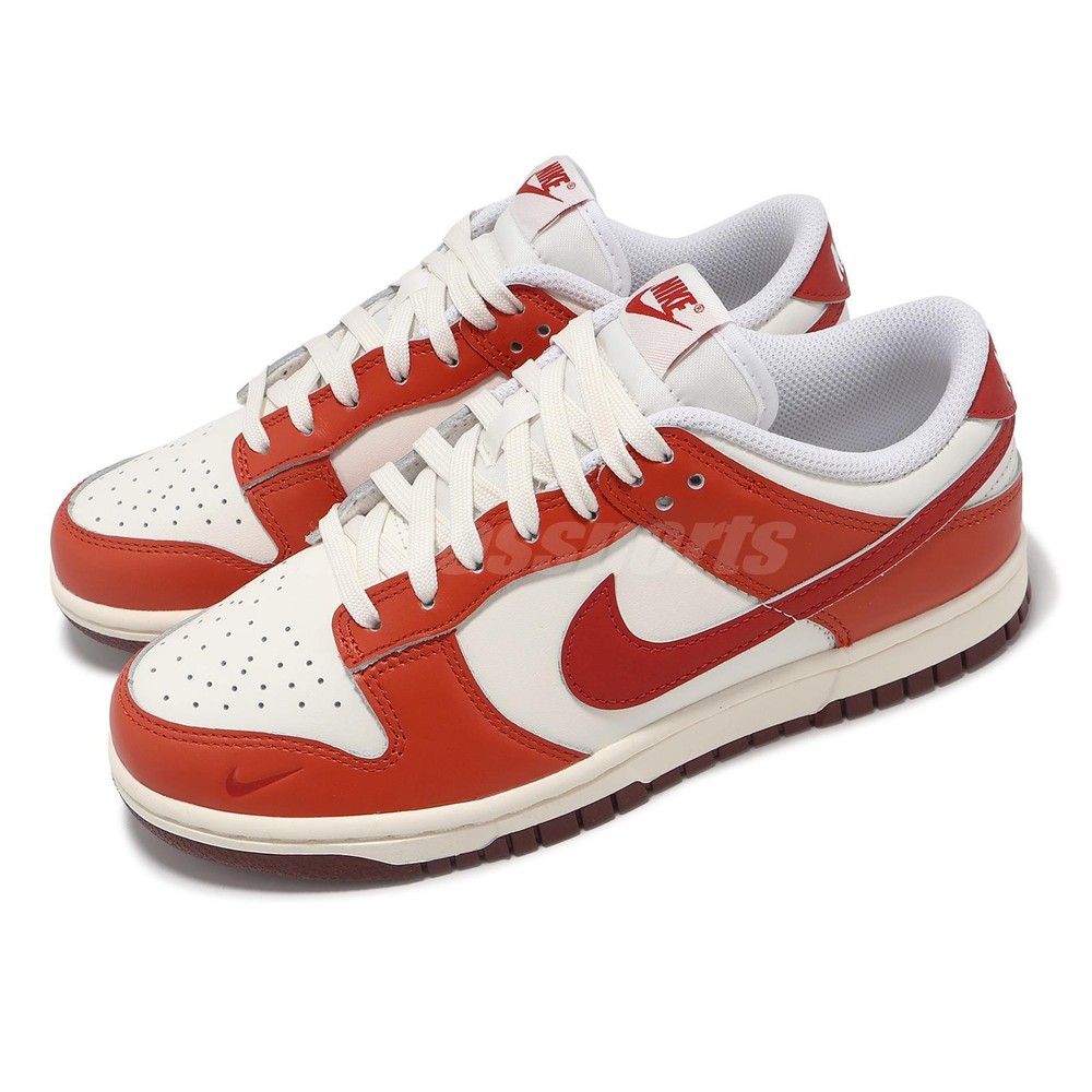 Nike Wmns Dunk Low Sail Universary Red Pale Ivory Women Casual Shoes HJ3491-161