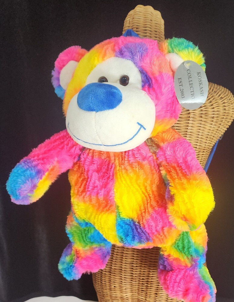 Koskash Collection Rainbow Bear Novelty Backpack Welcome to Las Vegas With Tags