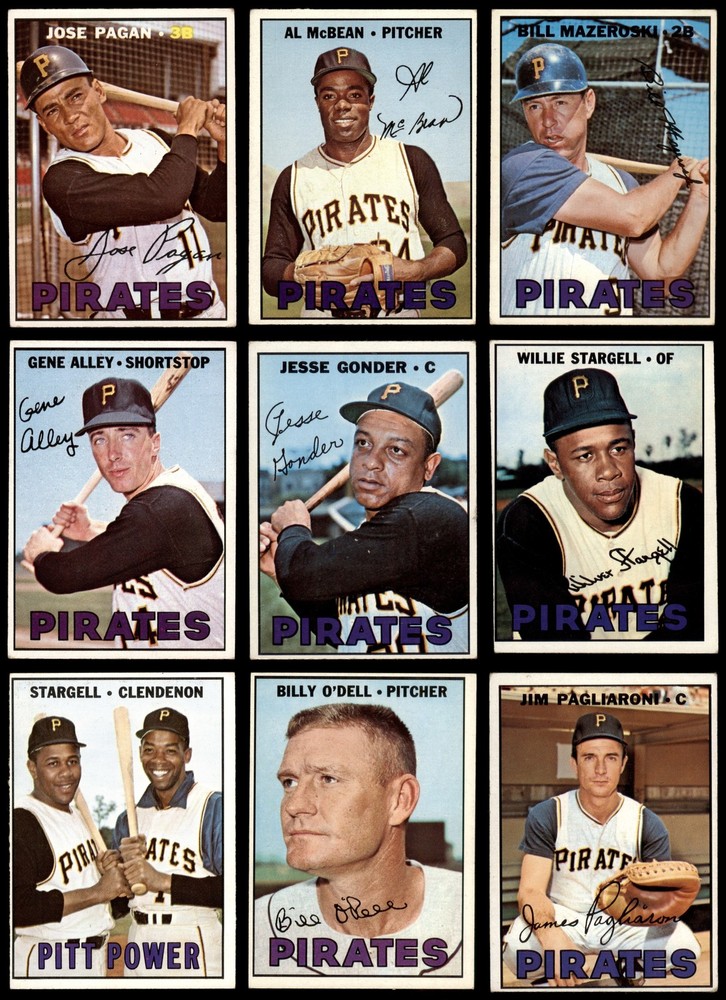 1967 Topps Pittsburgh Pirates Baseball Card Set VG+ 6909469
