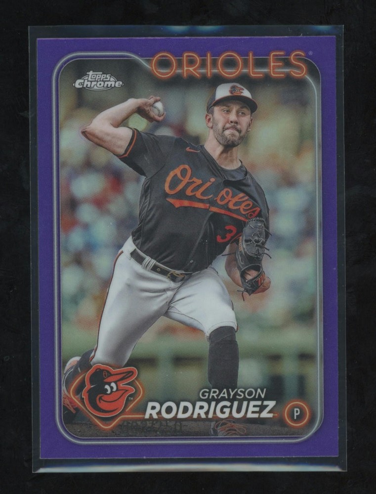2024 Topps Chrome Grayson Rodriguez Purple Refractor 002/250 Rookie Card