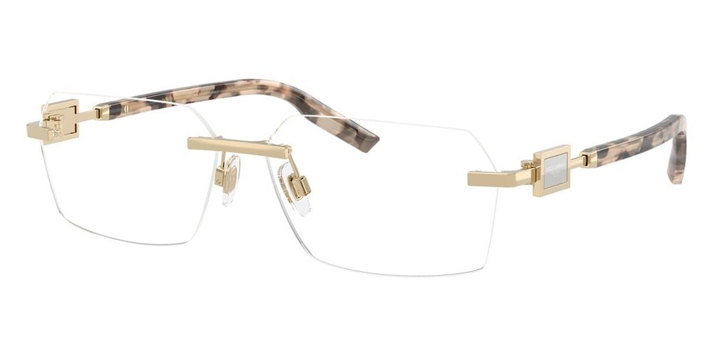 Dolce & Gabbana DG1361 488 Pale Gold Metal Frame 60mm Men's Eyeglasses