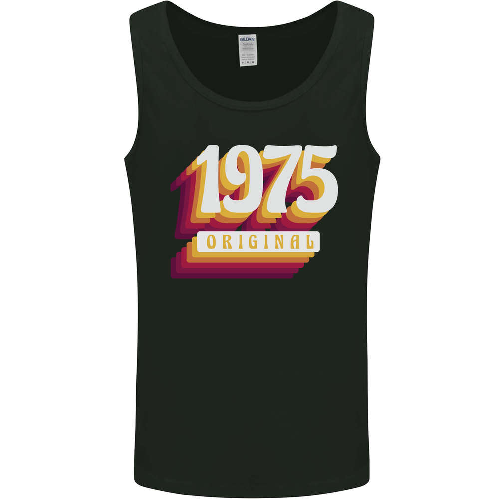 Retro 50th Birthday Original 1975 Mens Vest Tank Top