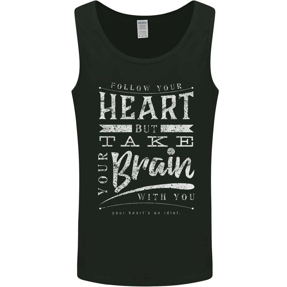 Take Your Heart With You Slogan Mens Vest Tank Top
