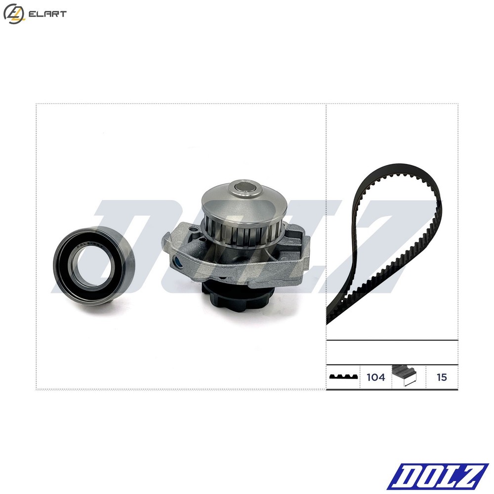 WATER PUMP & TIMING BELT KIT KD129 FOR FIAT TIPO UNO PUNTO/Van PANDA/Hatchback