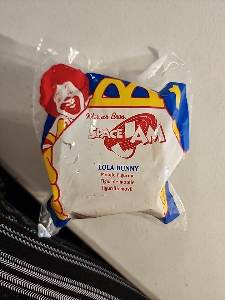 1996 McDonald's Space Jam Lola Bunny Figure on Wheels - Sealed Collectible