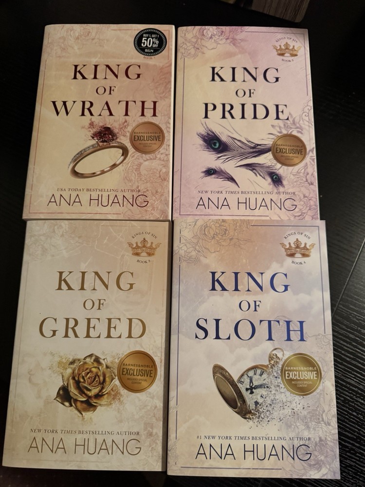 Ana Huang King of Wrath Set of 4 B&N Exclusives Paperback BRAND NEW LIMITED