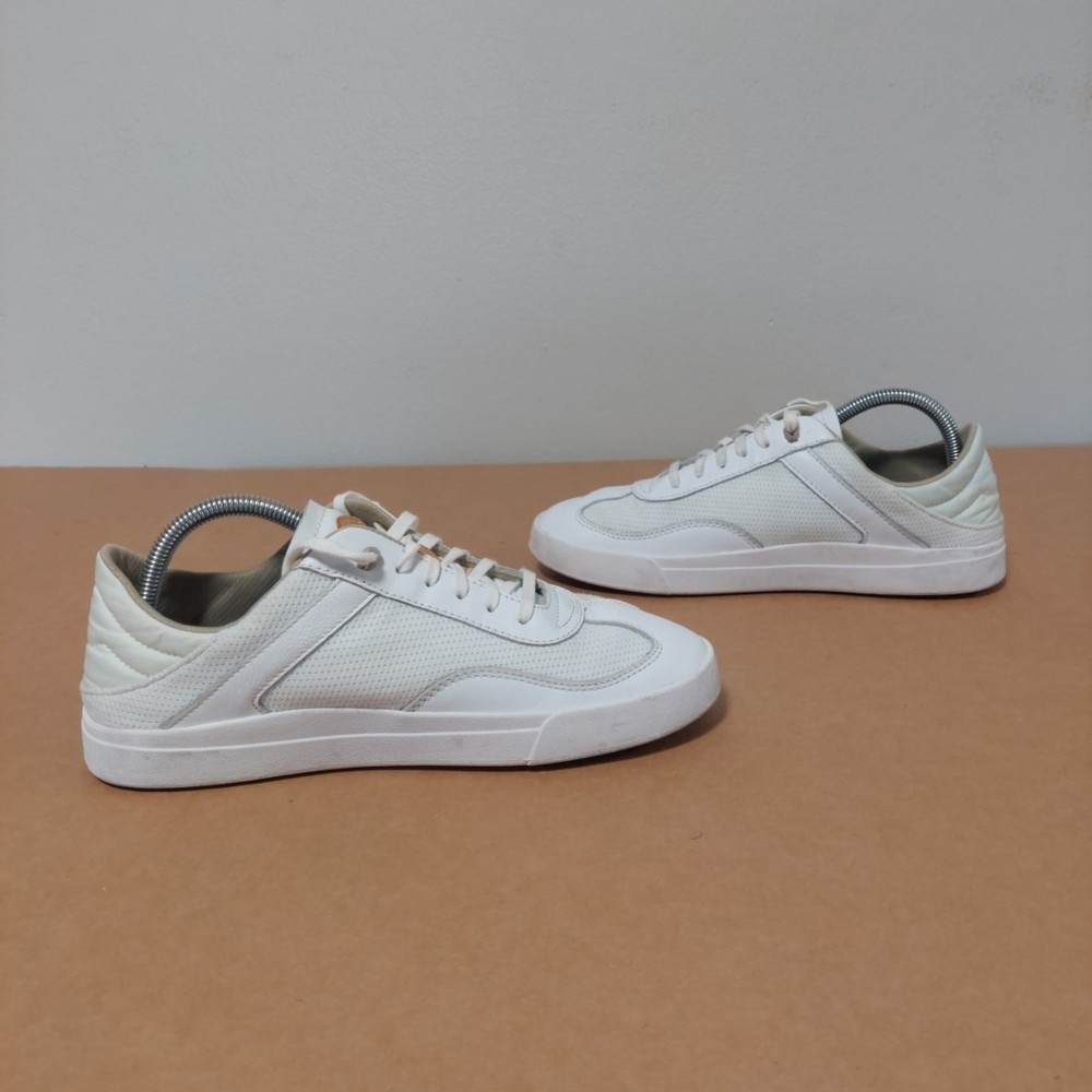 OluKai Kilea Shoes Womens White Leather Textile Casual Comfort Sneakers SIZE 9W