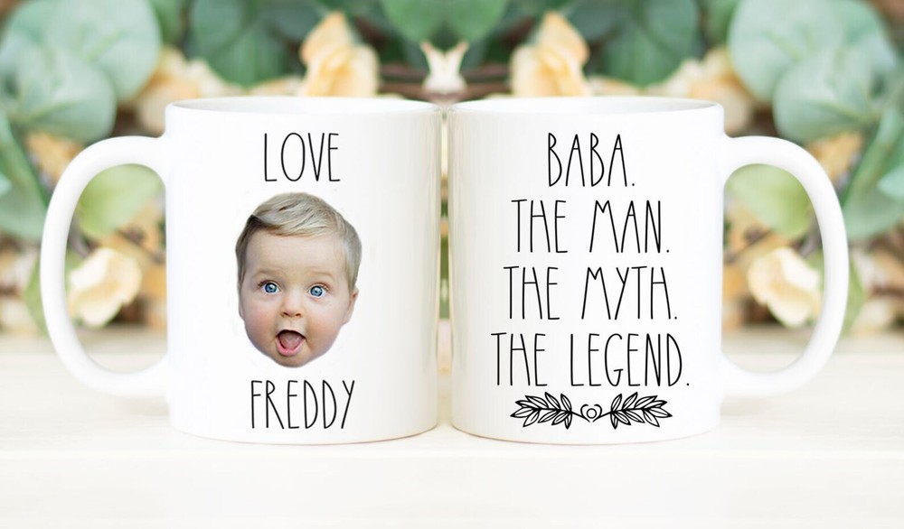 Baba The Man The Myth The Legend Coffee Mug Custom Face Mug Personalized With