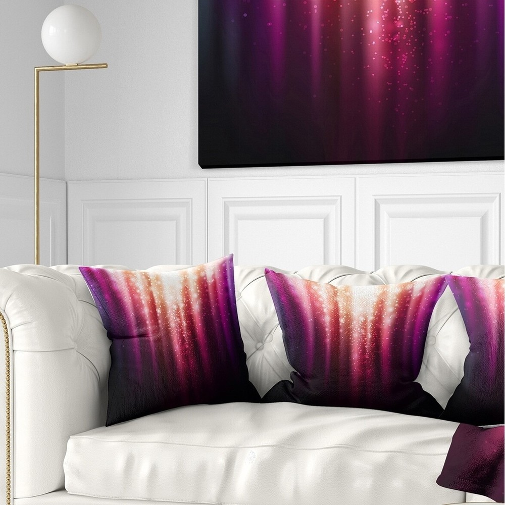 Designart 'Purple with Magic Light' Abstract Throw Pillow