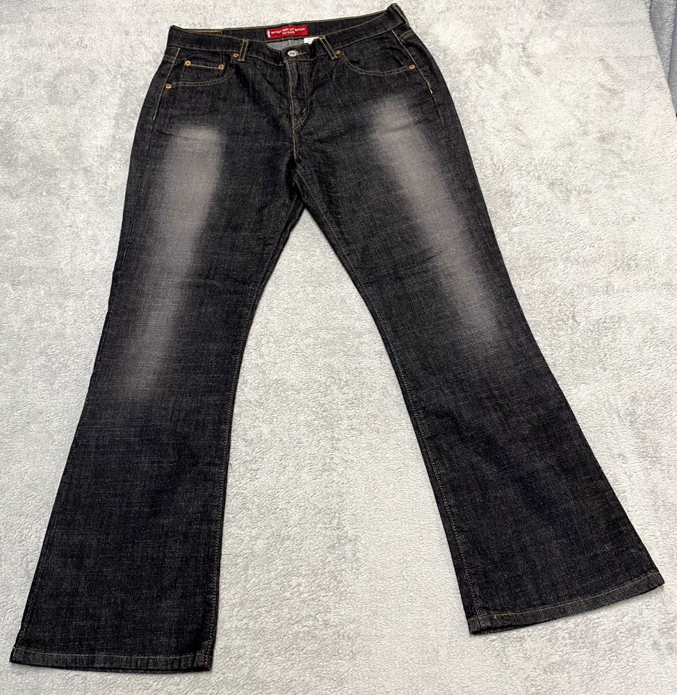 VTG Levis Nouveau 515 Jeans Womens 12 Black Boot Cut Low Rise Dark Wash Stretch