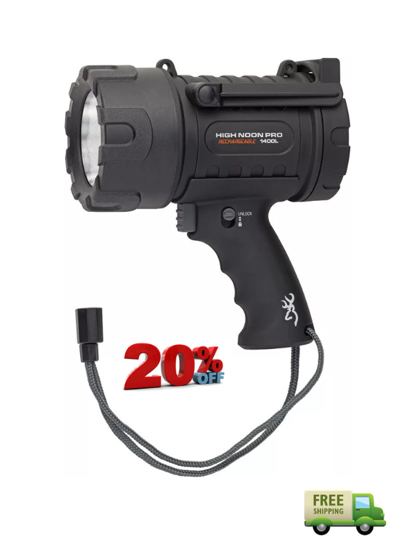 High Noon Pro USB 6in Rechargeable Spotlight Lightweight 3717775