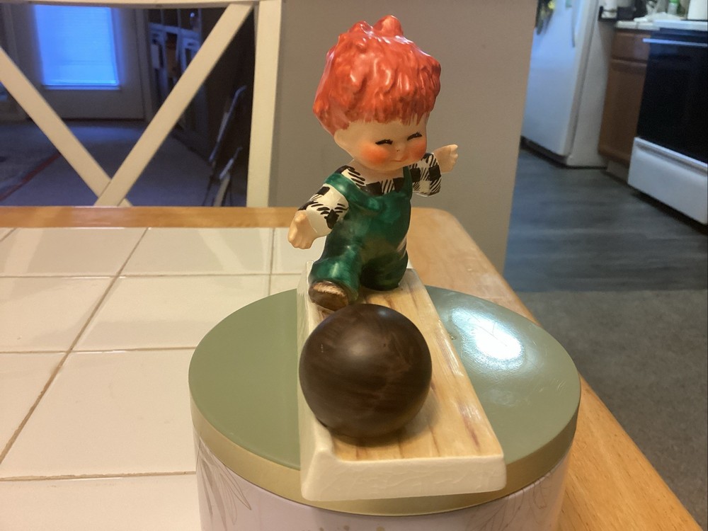 Vintage Goebel Redheads Hummel Figurine Germany Red Head Strike Bowling