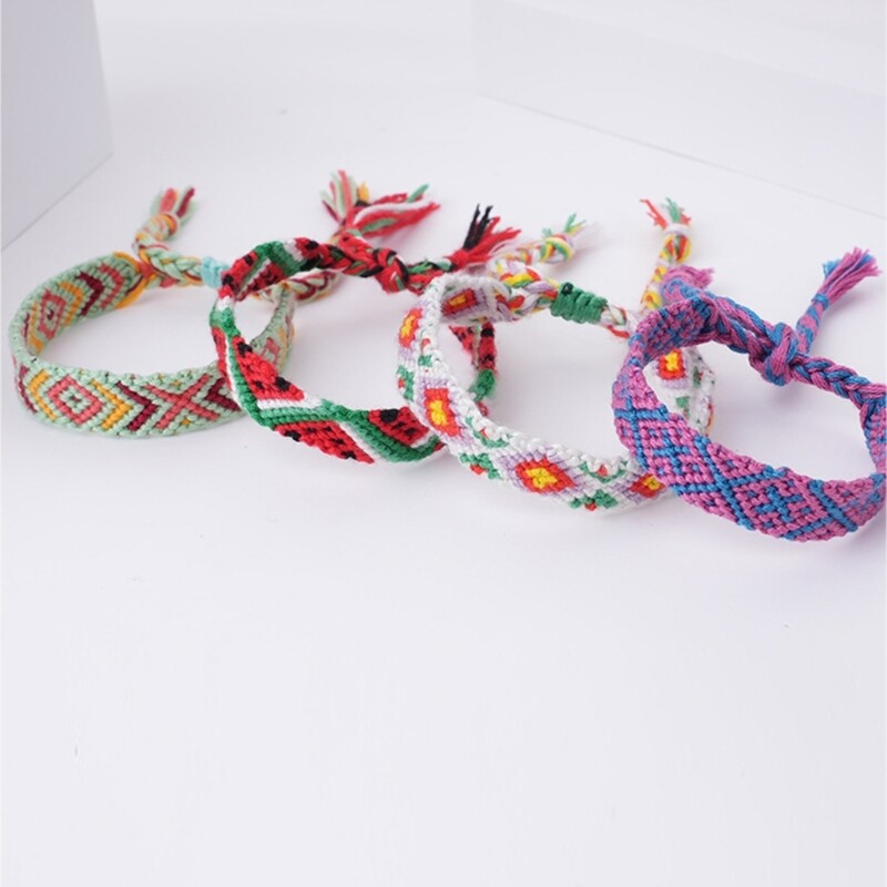 Unisex Adjustable Cotton Wristband Wrist Jewelry for Casual or Formal