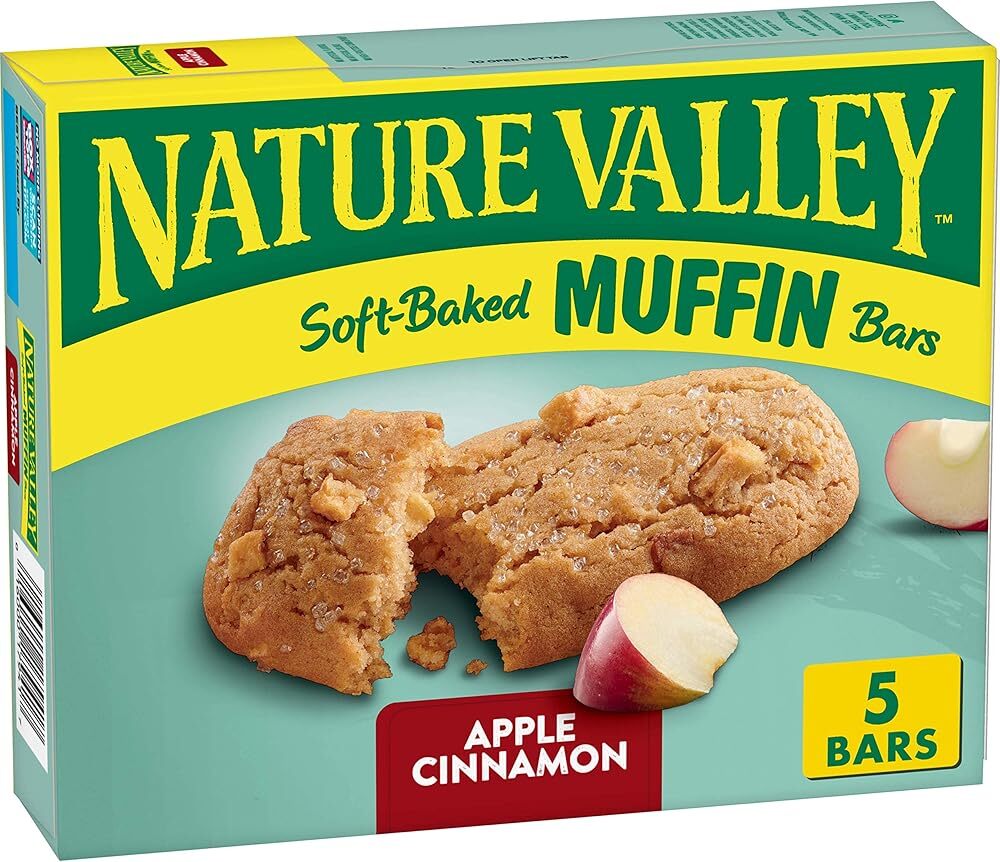 Nature Valley Soft-Baked Muffin Bars, Apple Cinnamon, Snack Bars, 5 Bars, 6.2 OZ