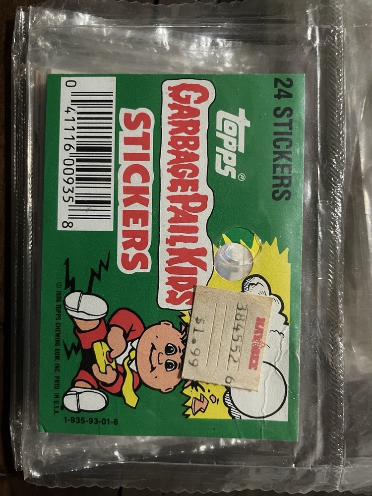 Topps 1986 Garbage Pail Kids Stickers Sealed Pack 24 Stickers