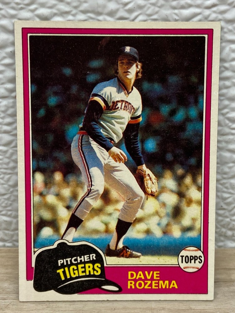 Vintage 1981 Topps Dave Rozema Detroit Tigers #614 MLB Baseball Card