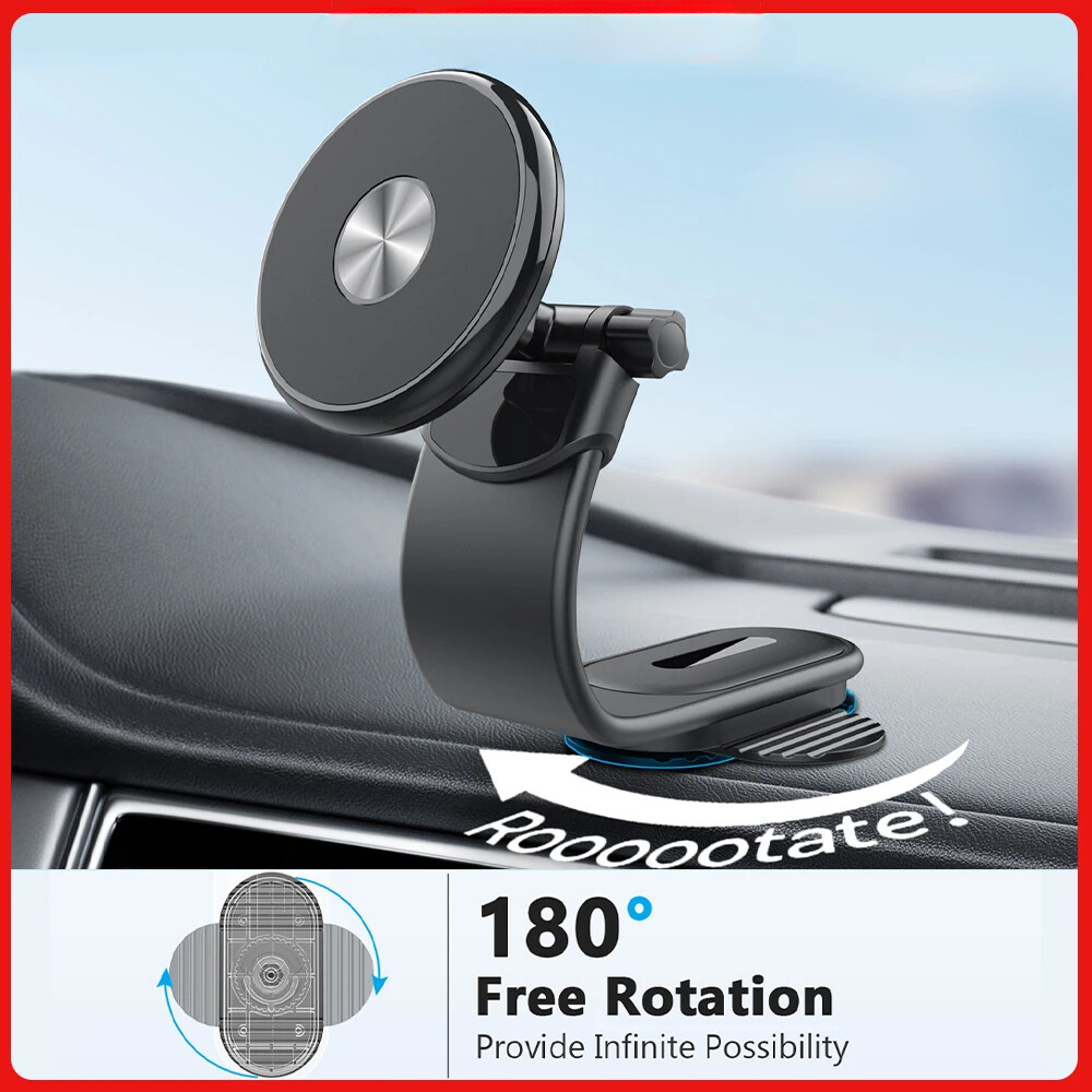 Magnetic Car Phone Holder Foldable for iPhone 16 15 14 13 12 Pro Max