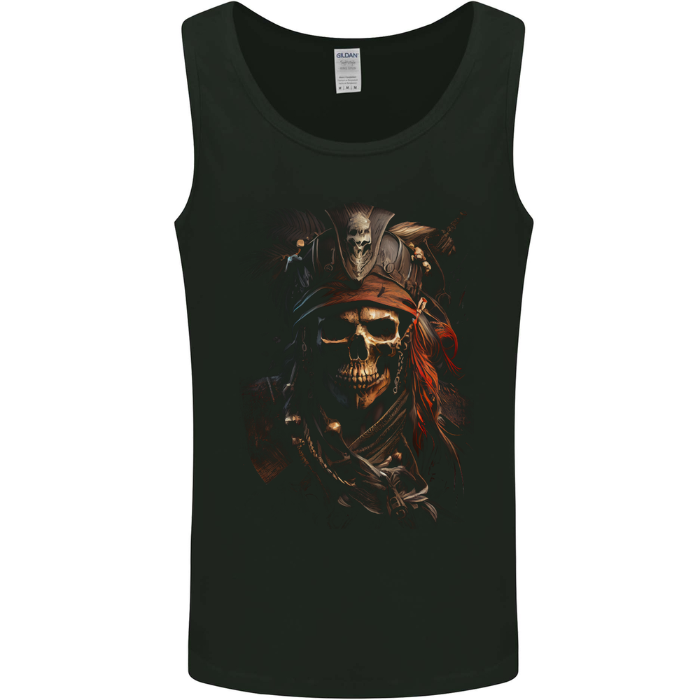 Pirate Skull 2 Mens Vest Tank Top
