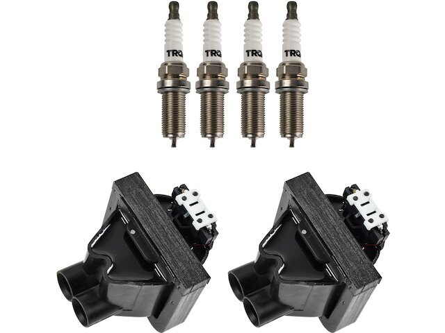 TRQ Ignition Coil and Spark Plug Kit fits Pontiac Grand Am 1988-1994 55TYWS
