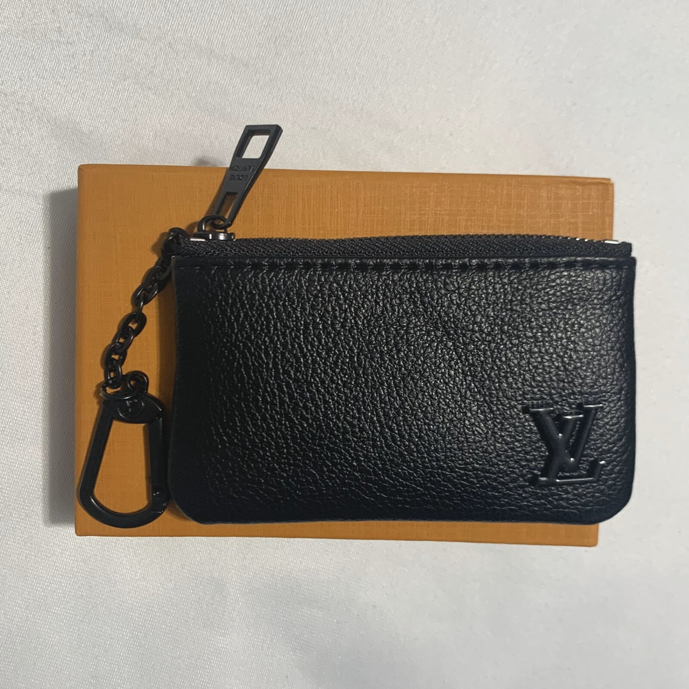 Louis Vuitton Black Pre-Owned Keychain Coin Wallet
