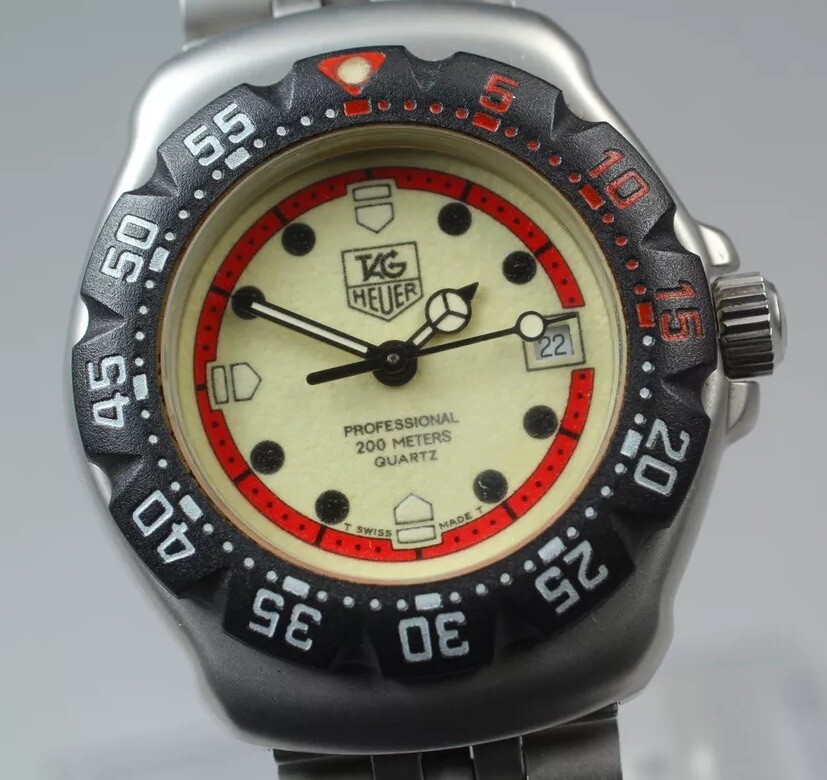 New Batt [MINT] TAG HEUER FORMULA 1 PROFESSIONAL 371.508 CREAM QZ WOMEN WATCH