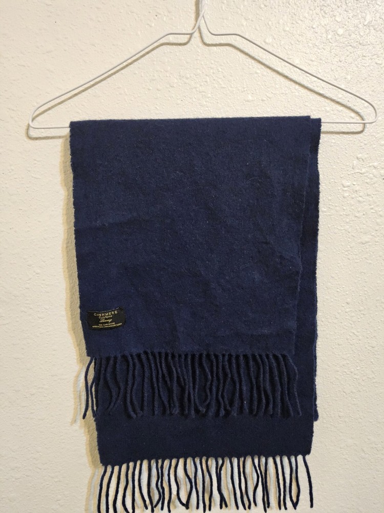 100% Pure Cashmere Scarf 11x58 Inches Soft Blue by Laundry
