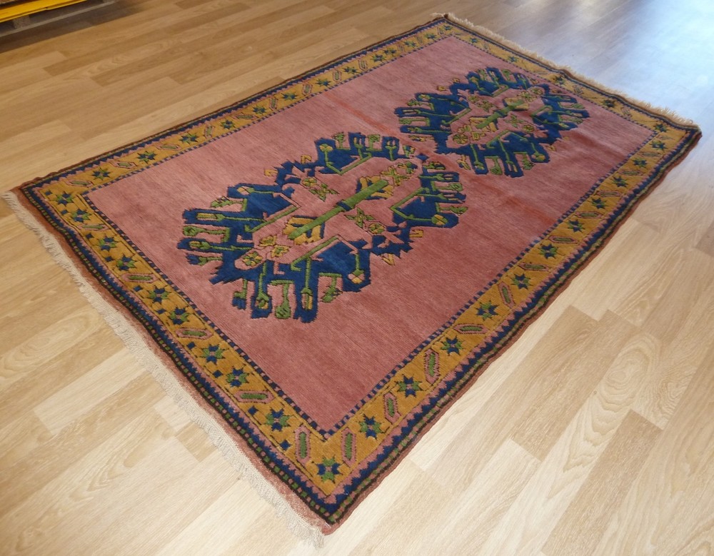 1970s Antique Caucasian Turkish Kazak Handmade 5x7 Rug Clearance Sale-image