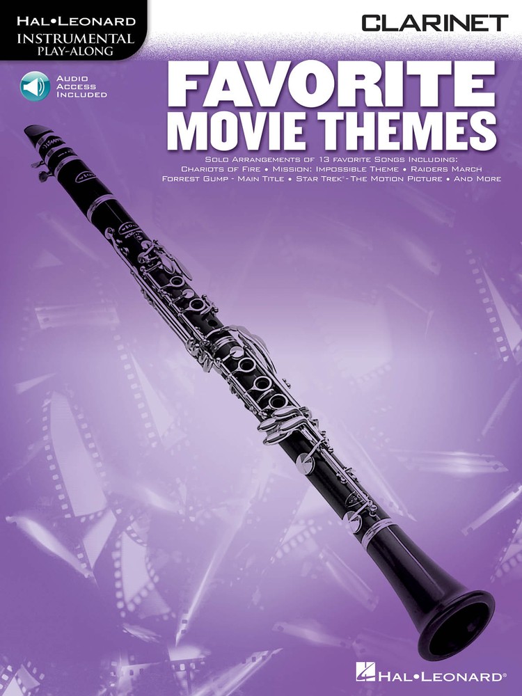Favorite Movie Themes for Clarinet Solo Sheet Music Play-Along Book Online Audio