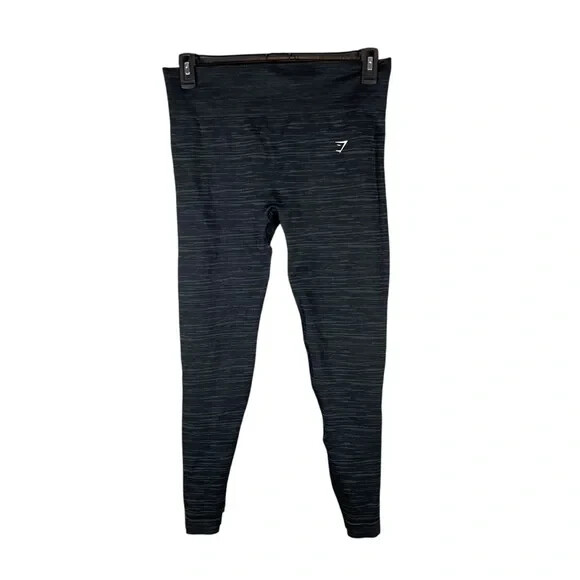 Gymshark Black Marl Seamless High-Waisted Leggings in XXL for Women