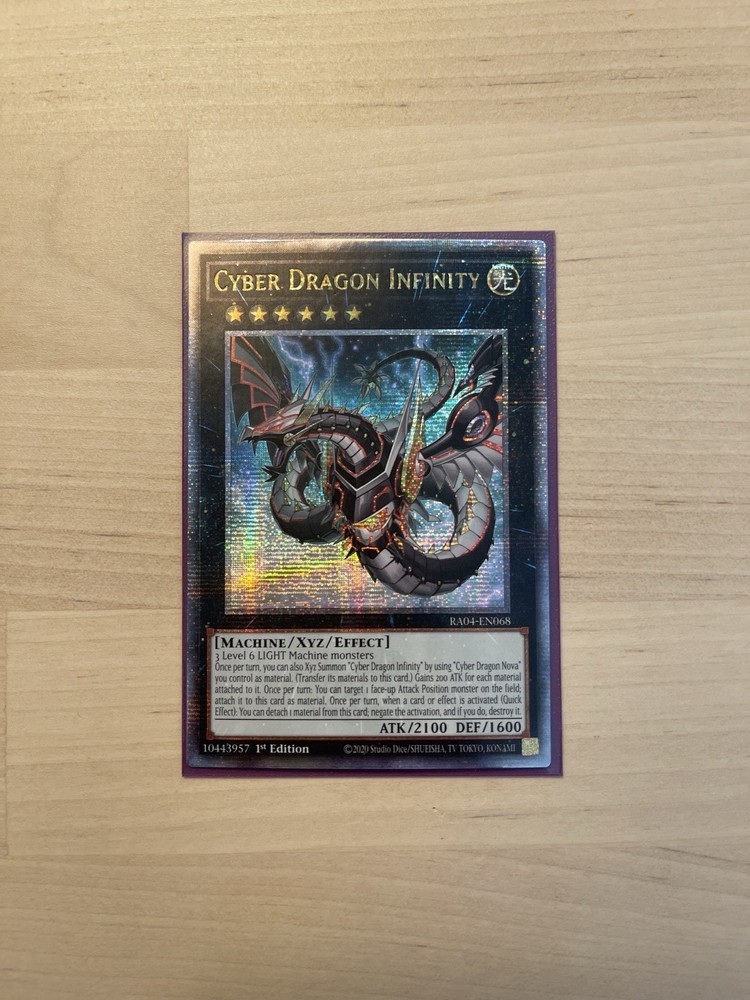 Cyber Dragon Infinity Alternate Art Quarter Century Secret Rare RA04-EN068 1st Edition-image