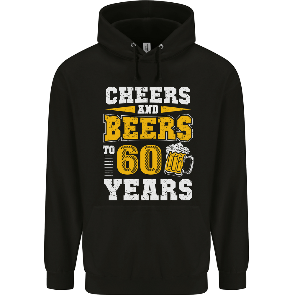 60th Birthday 60 Year Old Funny Alcohol Mens 80% Cotton Hoodie