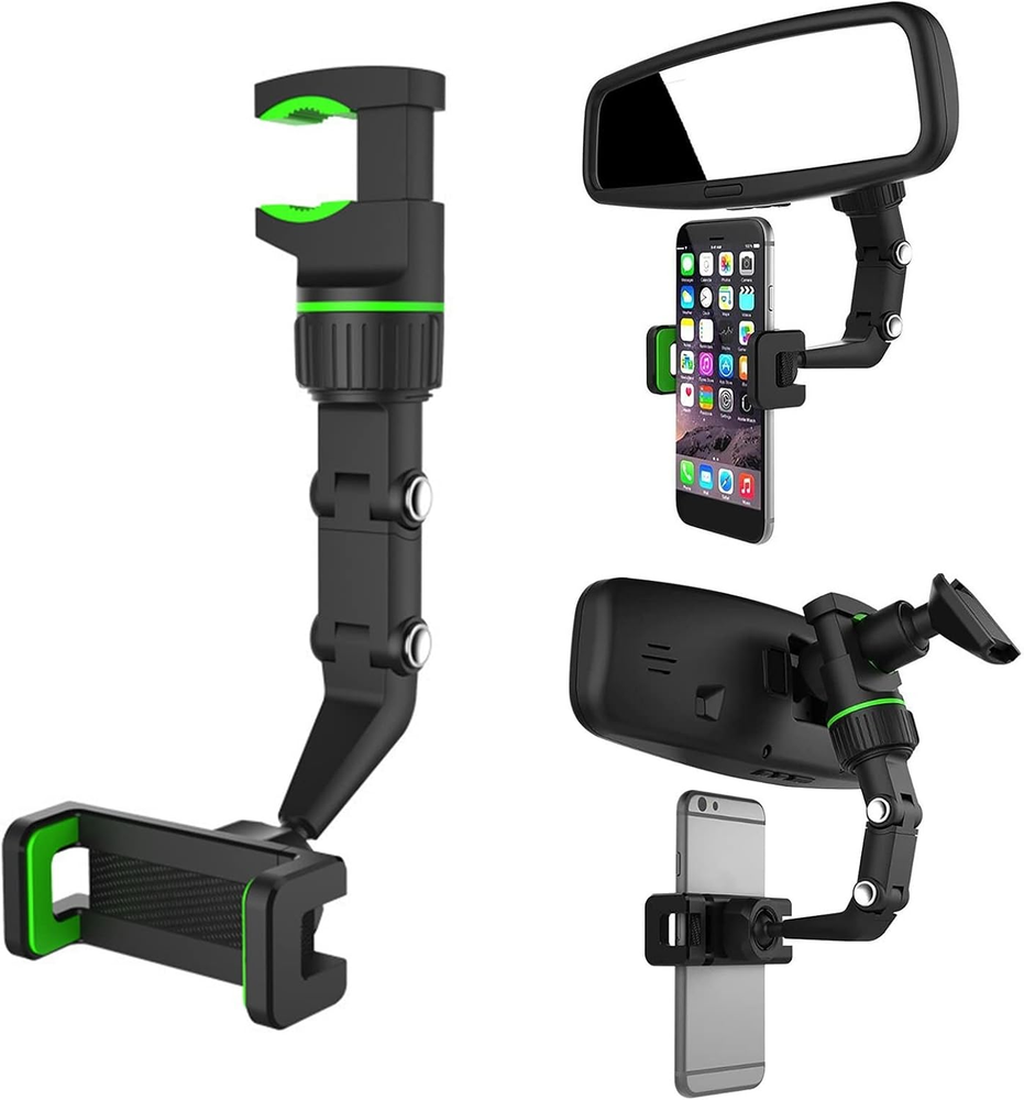 360° Car Rearview Mirror Mount Stand Holder for Cell Phone and GPS, 2023 New Uni