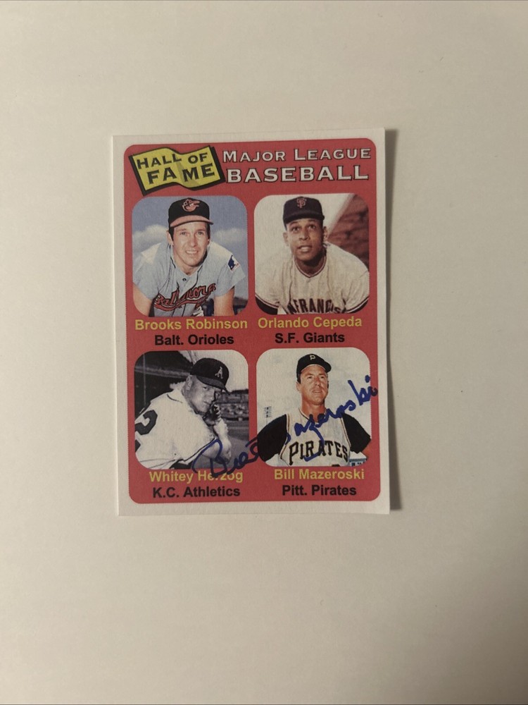 Bill Mazeroski  HOF Pittsburgh Pirates Signed Signed Card #6