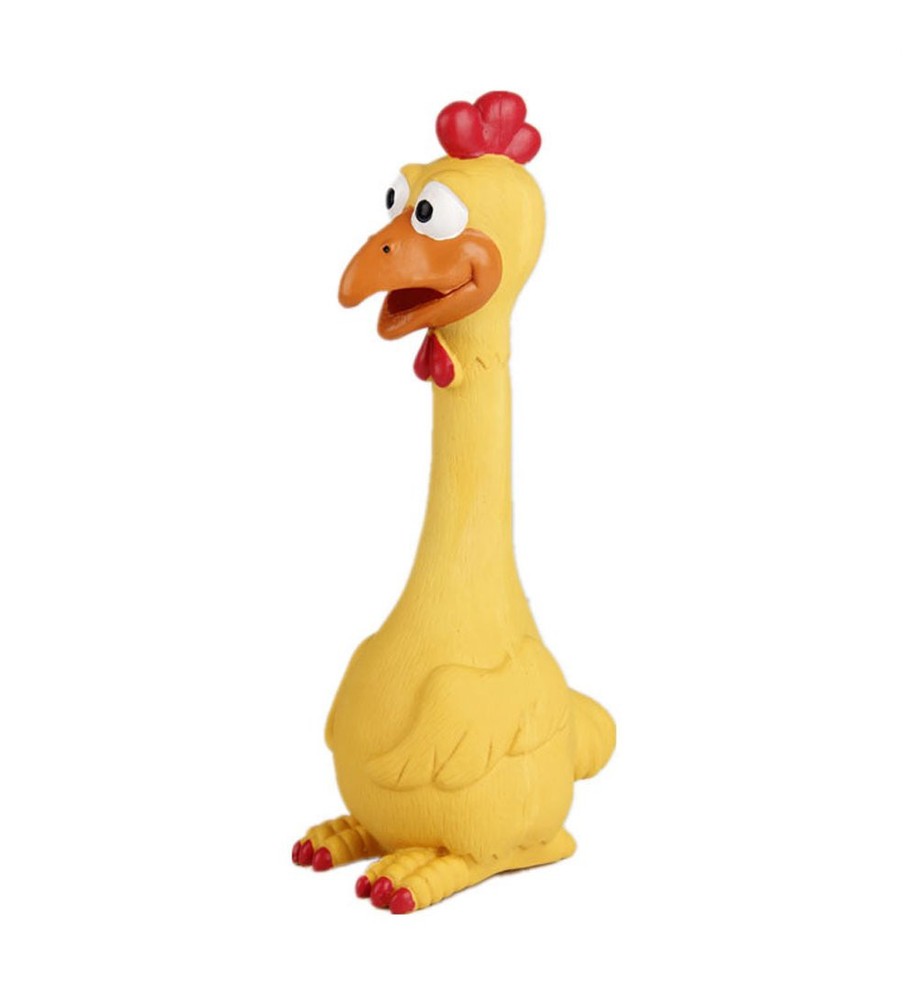 Rubber Chicken Squeaky Dog Toys for Small, Medium or Large Pet Breeds, Play F...